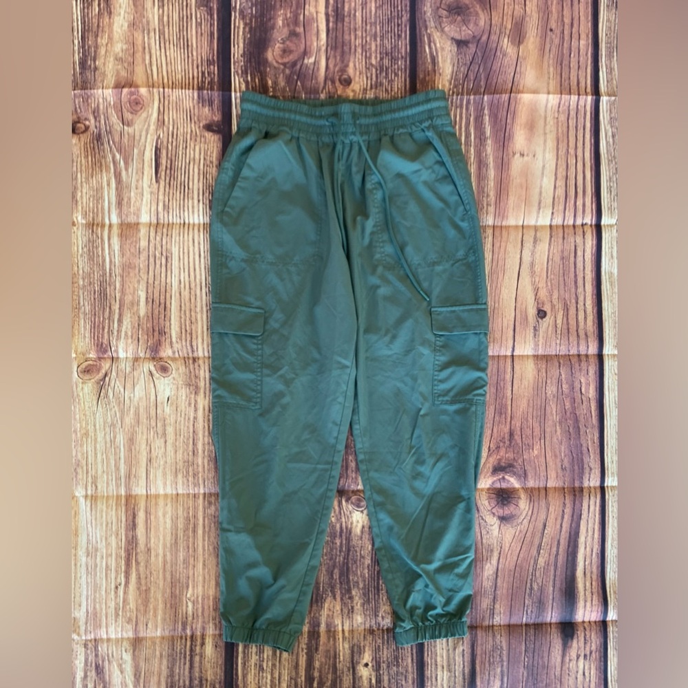 Stretchtech Dry Quick Women's Elastic Waist Pull On Tapered Green Pants Size: S